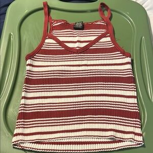 Red and white stripped tank top